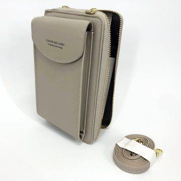Кошелек-клатч из эко-кожи Baellerry Forever N8591, практичный маленький женский кошелек. Цвет: серый ws31287 фото