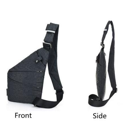 Сумка тактическая Cross Body мессенджер из ткани, сумка тактическая наплечная. Цвет: черный ws69847-1 фото