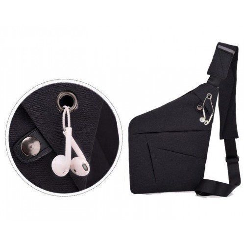 Сумка тактическая Cross Body мессенджер из ткани, сумка тактическая наплечная. Цвет: черный ws69847-1 фото