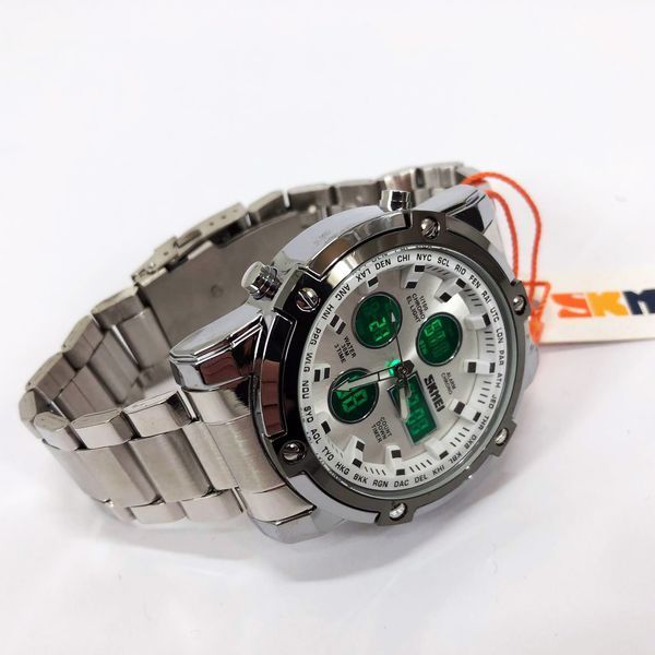 Часы наручные мужские SKMEI 1389SI SILVER, брендовые мужские часы. Цвет: серебряный ws98717-1 фото
