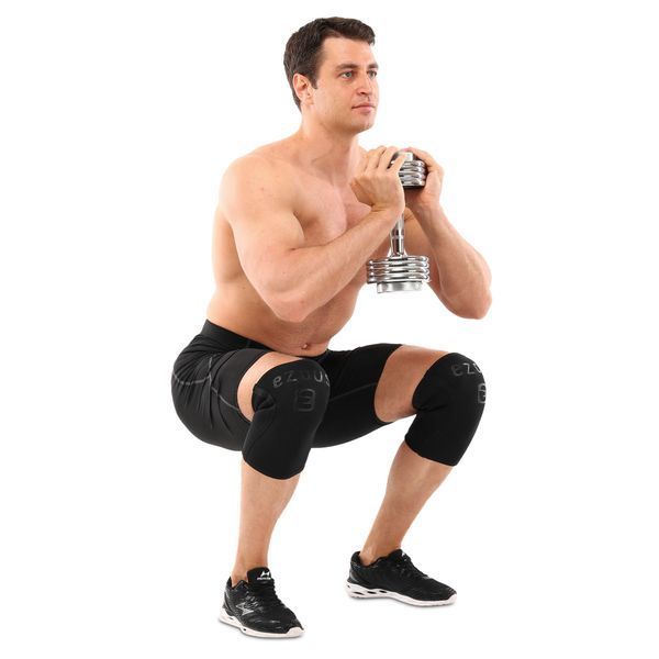 Наколенники для приседа и пауэрлфтинга 2штуки KNEE SLEEVE EZOUS A-06 S-XL черный L A-06 фото