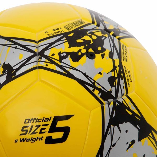 Мяч футбольный LI-NING LFQK679-2 №5 TPU+EVA желтый-серый LFQK679-2 фото