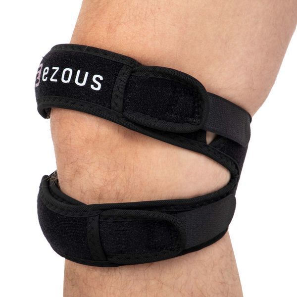 Накладка под колено пателлярный бандаж PATELLA KNEE STRAP EZOUS A-09 1шт черный A-09 фото