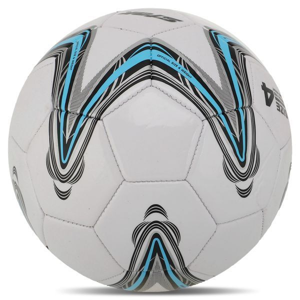 М'яч футбольний STAR SPORTS 550 L101 SB8234 №4 PU білий-блакитний SB8234 фото