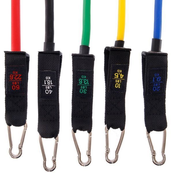 Эспандер Resistance Band многофункциональный 5 жгутов CIMA ET-7912 в чехле разноцветный ET-7912 фото