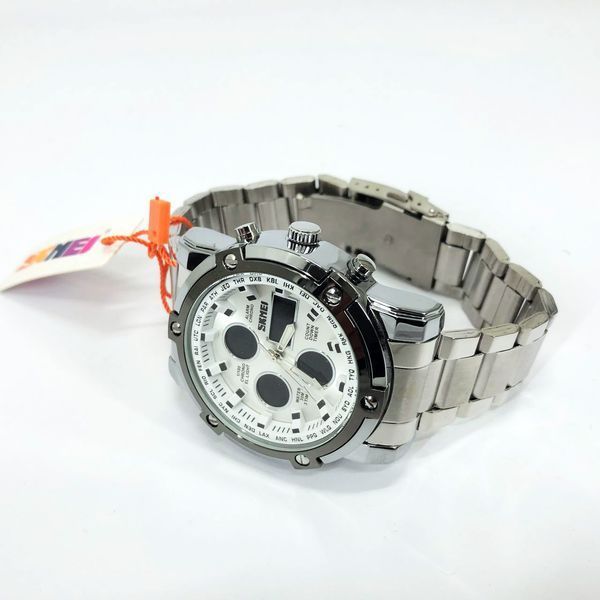 Часы наручные мужские SKMEI 1389SI SILVER, брендовые мужские часы. Цвет: серебряный ws98717-1 фото