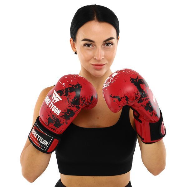 Перчатки боксерские на липучке PVC MIKE TYSON VL-8448 10-14 унций цвета в ассортименте 14 унции VL-8448 фото