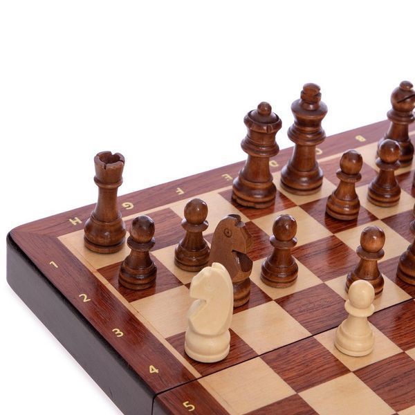 Шахматы настольная игра деревянные ZOOCEN X3008 размер 30x30 см X3008 фото