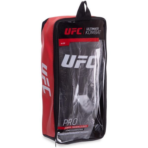 Перчатки боксерские на липучке PU UFC PRO Fitness UHK-75028 14 унций черный 14 унции UHK-75028 фото