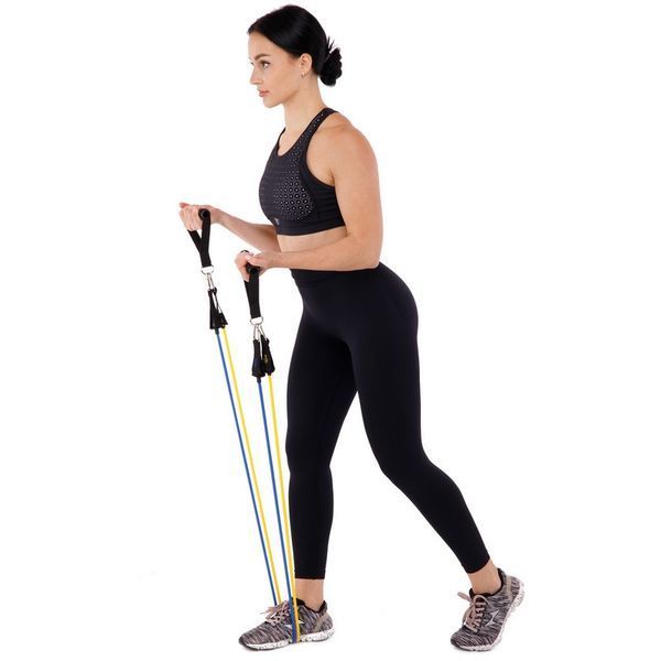 Эспандер Resistance Band многофункциональный 5 жгутов CIMA ET-7912 в чехле разноцветный ET-7912 фото