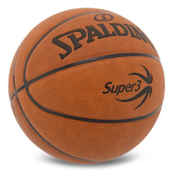 М'яч баскетбольний SPALDING SUPER3 78036Y розмір 7 коричневий 78036Y фото