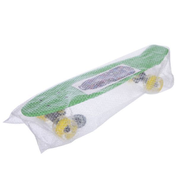 Пенни борд Penny Board круизер пластиковый со светящимися колесами 22' FISH SK-405-8 салатовый-черный-желтый SK-405-8 фото