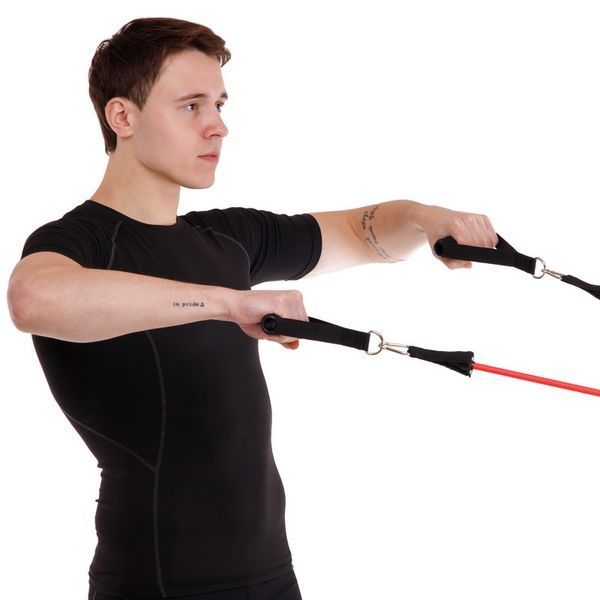 Эспандер Resistance Band многофункциональный 5 жгутов CIMA ET-7912 в чехле разноцветный ET-7912 фото