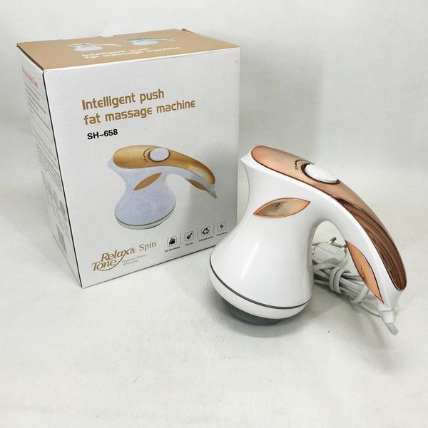 Массажер для тела Relax and Spin Tone SH-658, антицеллюлитный вибро массажер. Цвет: желтый ws99443-1 фото