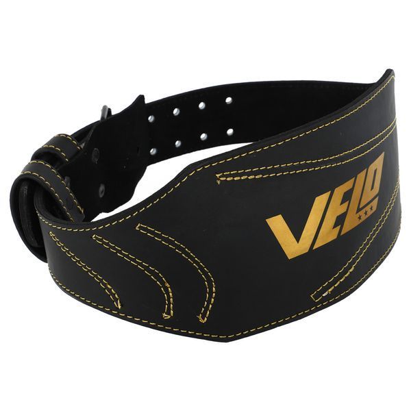 Пояс атлетичний шкіряний VELO VL-9738 спинка-15см розмір-S-XXL чорний-золотий VL-9738 фото