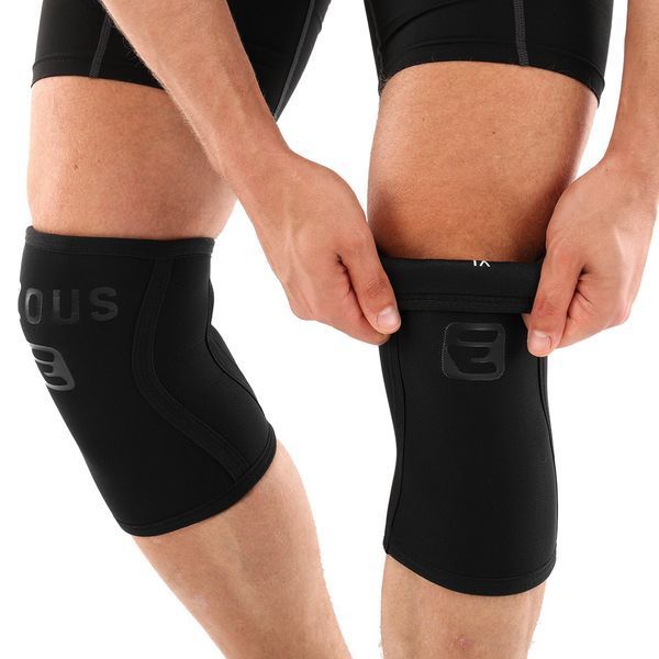Наколенники для приседа и пауэрлфтинга 2штуки KNEE SLEEVE EZOUS A-06 S-XL черный L A-06 фото