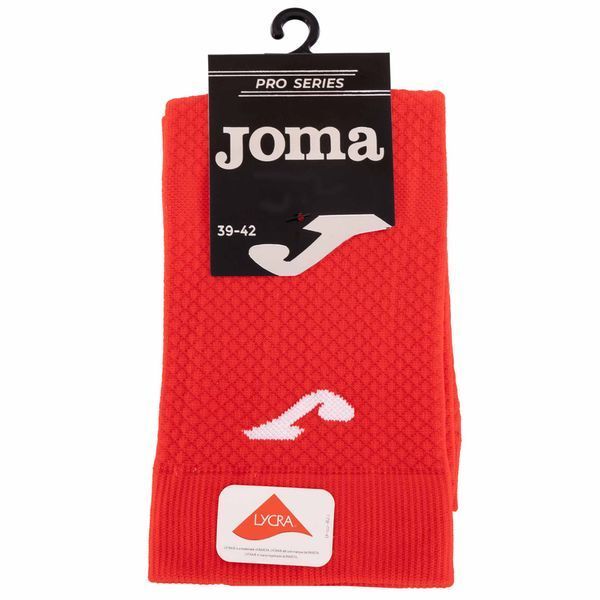 Гетры футбольные без носка обрезки Joma COMPRESSION 400289-602 размер M-L красный M 400289-602 фото