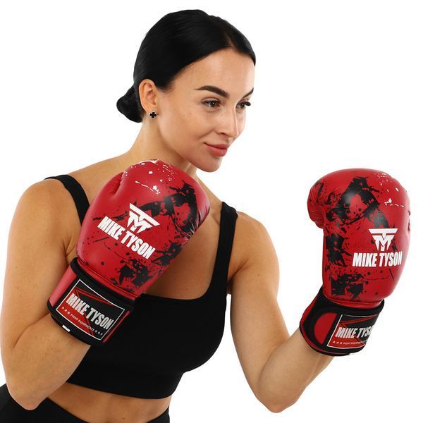 Перчатки боксерские на липучке PVC MIKE TYSON VL-8448 10-14 унций цвета в ассортименте 14 унции VL-8448 фото