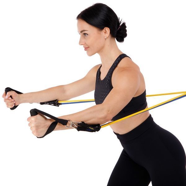Эспандер Resistance Band многофункциональный 5 жгутов CIMA ET-7912 в чехле разноцветный ET-7912 фото