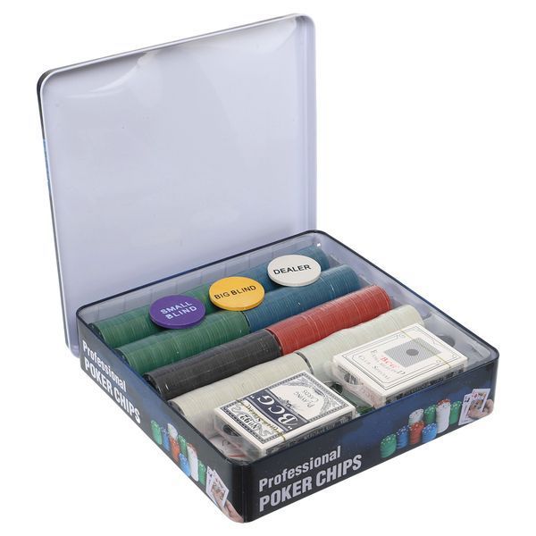Набор для покера в металлической коробке Professional Poker chips SP-Sport IG-8654 400 фишек IG-8654 фото