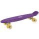 Пенни борд Penny Board круизер пластиковый со светящимися колесами 22' SP-Sport SK-5672-3 фиолетовый-желтый SK-5672-3 фото 2