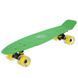 Пенни борд Penny Board круизер пластиковый со светящимися колесами 22' FISH SK-405-8 салатовый-черный-желтый SK-405-8 фото 2