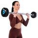 Штанга нерозбірна з фіксованою вагою пряма поліуретанова LiveUp LP8010-20 довжина-89,2см 20кг чорний-синій LP8010-20 фото 6