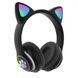 Беспроводные LED наушники с кошачьими ушками CAT STN-28. Цвет: черный ws44267 фото 6