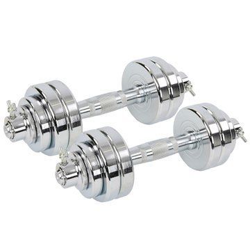 Гантели разборные стальные хромированные 15кг SP-Sport TA-8056-15 2шт по 7,5кг хром TA-8056-15 фото