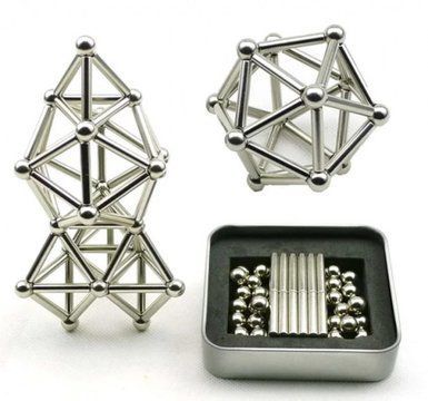 Магнитный конструктор Buckyballs n Buckybars, 64 детали, магнитная игрушка неокуб, магнитный конструктор ws75124 фото