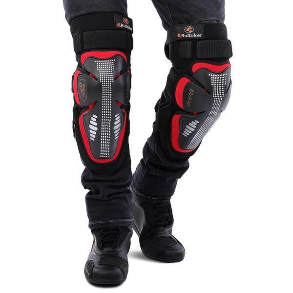 Мотонаколенники Ridbiker MS-4320 2шт черный-красный MS-4320 фото