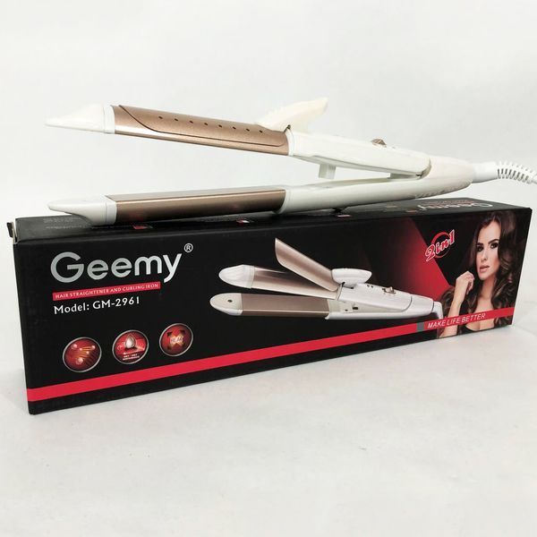 Щипцы утюжок для волос GEMEI GM-2961, стайлер для завивки, прибор для завивки волос, утюжок ws73591 фото