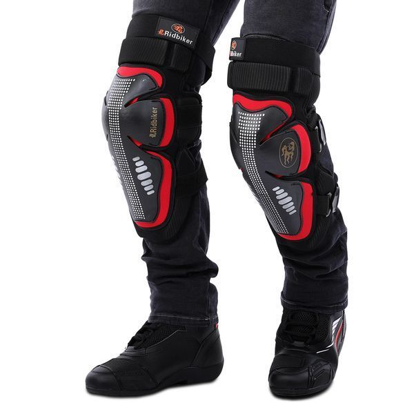 Мотонаколенники Ridbiker MS-4320 2шт черный-красный MS-4320 фото