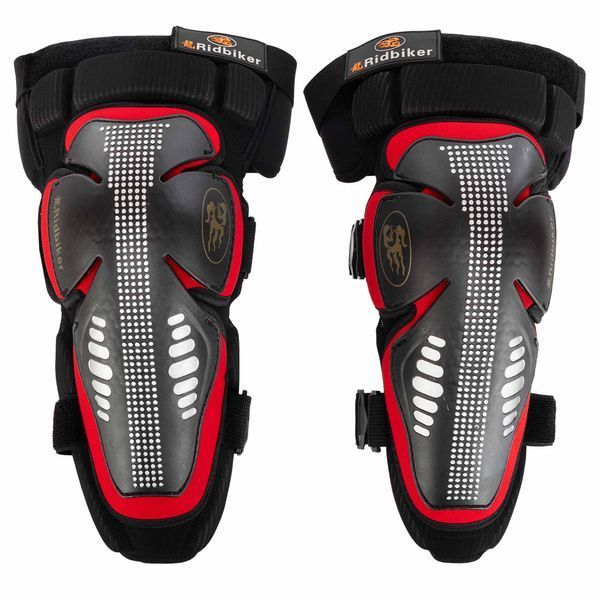 Мотонаколенники Ridbiker MS-4320 2шт черный-красный MS-4320 фото
