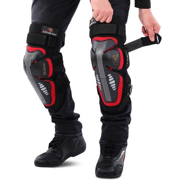 Мотонаколенники Ridbiker MS-4320 2шт черный-красный MS-4320 фото