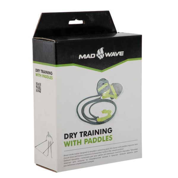 Тренажер для плавания с лопатками для тренировки гребка MadWave DRY TRAINING M077103500W сопротивление 6,3-15,4 кг черный M077103500W фото