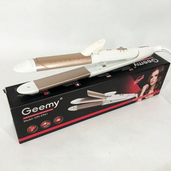 Щипцы утюжок для волос GEMEI GM-2961, стайлер для завивки, прибор для завивки волос, утюжок ws73591 фото