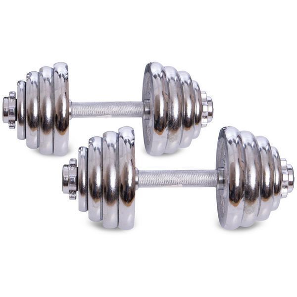 Гантели разборные стальные хромированные 25кг SP-Sport TA-80002-25 2шт 12,5кг хром TA-80002-25 фото