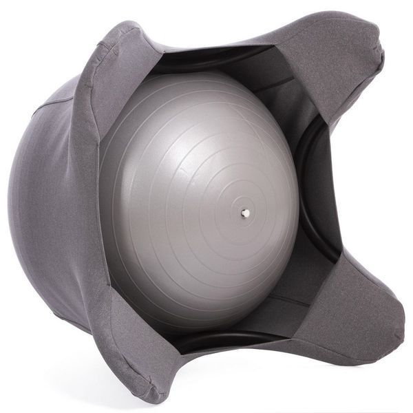 Фитбол-кресло мяч для фитнеса Медуза с чехлом FHAVK FI-1467-55 o55см серый FI-1467-55 фото