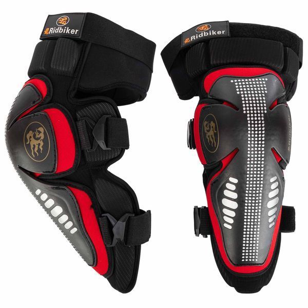 Мотонаколенники Ridbiker MS-4320 2шт черный-красный MS-4320 фото