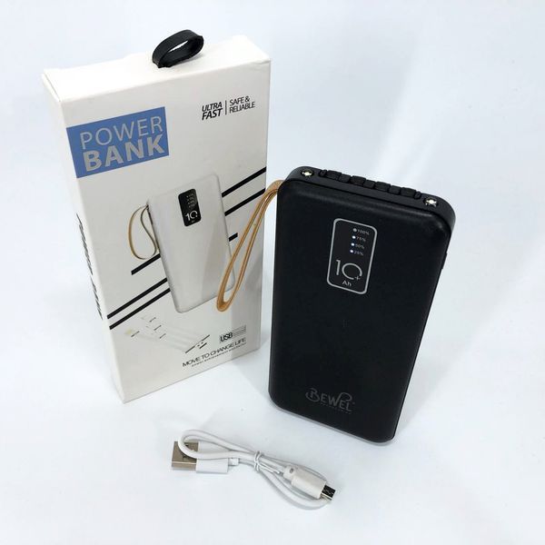 Power Bank зарядное устройство на солнечной батарее 10000mAh с индикатором заряда. Цвет: черный ws53595 фото