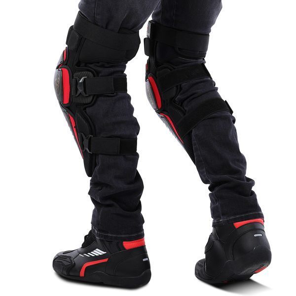 Мотонаколенники Ridbiker MS-4320 2шт черный-красный MS-4320 фото