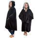 Плед толстовка с капюшоном и рукавами Huggle Hoodie оверсайз. Цвет: черный ws96134-3 фото 5
