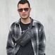 Кожаная качественная бананка мужская - женская сумка, черная сумка из кожи ws36164 фото 29