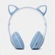 Беспроводные наушники с кошачьими ушками и RGB подсветкой Cat VZV 23M. Цвет: голубой ws53257-7 фото 4