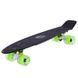 Пенни борд Penny Board круизер пластиковый со светящимися колесами 22' FISH SK-405-7 черный-салатовый-салатовый SK-405-7 фото 2