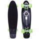 Пенни борд Penny Board круизер пластиковый со светящимися колесами 22' FISH SK-405-7 черный-салатовый-салатовый SK-405-7 фото 1
