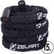 Канат для кроссфита в защитном рукаве Combat Battle Rope Zelart FI-2631-15 15м черный FI-2631-15 фото 1