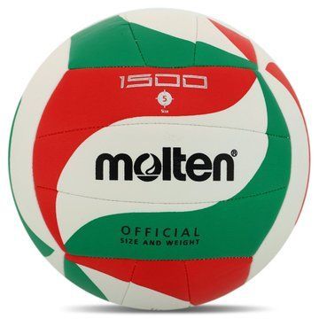 Мяч волейбольный MOLTEN V5M1500 №5 PVC белый-зеленый-красный V5M1500 фото