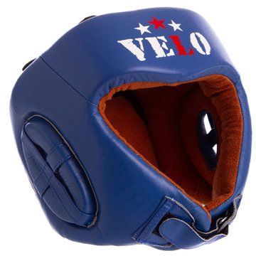 Шлем боксерский профессиональный кожаный AIBA VELO 3081 S-XL синий 3081 фото